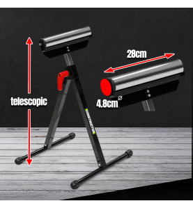Servante à rouleau téléscopique - Réglable de 68 à 110 cm, Charge Max 90 kg - CONSTRUCTOR