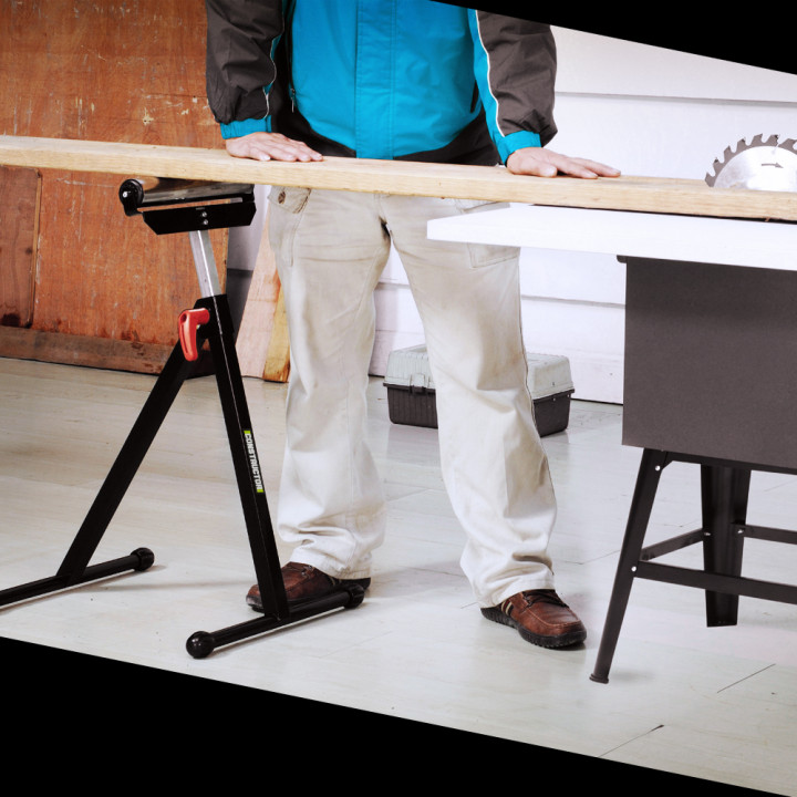 Servante à rouleau téléscopique - Réglable de 68 à 110 cm, Charge Max 90 kg - CONSTRUCTOR