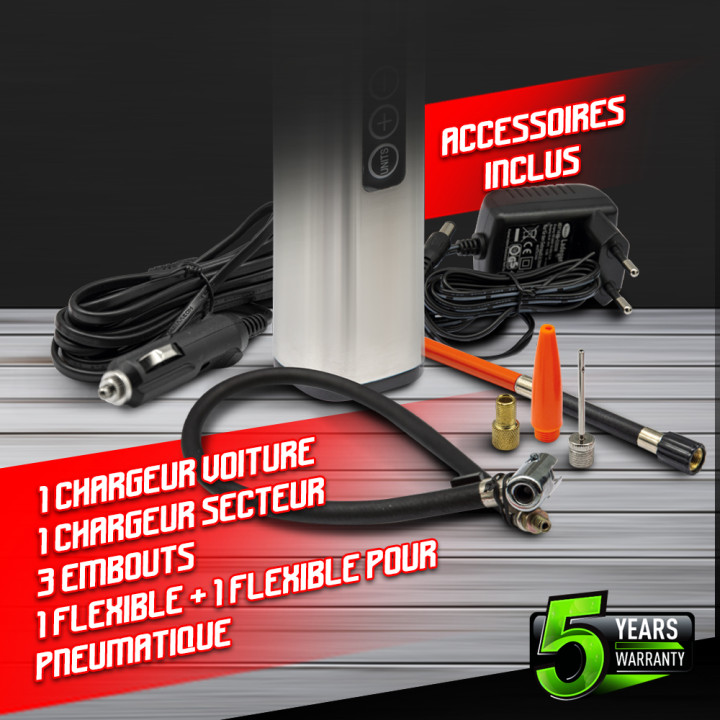 Compresseur rechargeable 12V + accessoires - Const