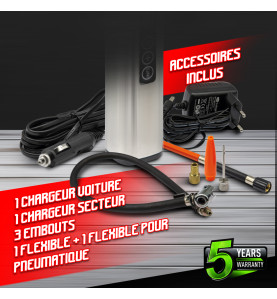 Compresseur rechargeable 12V + accessoires - Const