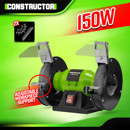 Touret à meuler 150W - 150mm - Double Meule A36 et A60 - 2980 tr/min