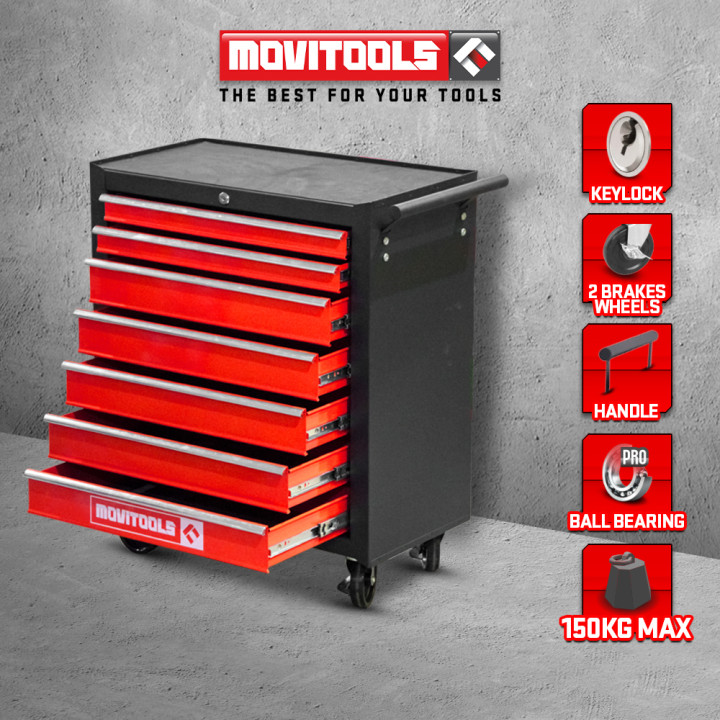 Servante d atelier métallique 7 tiroirs - Movitools