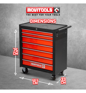 Servante d atelier métallique 7 tiroirs - Movitools