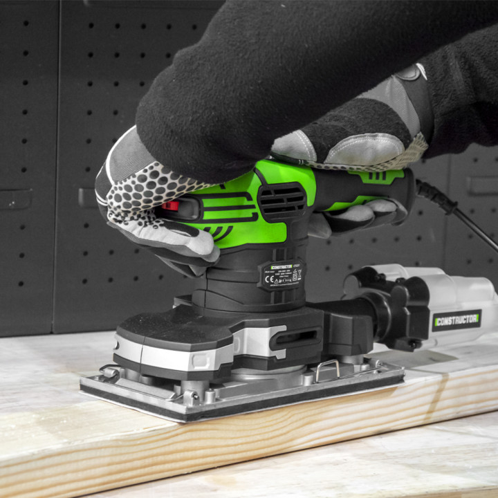 Ponceuse vibrante 330W - Vitesse variable 6000-11000 tpm - Microfiltre - Constructor
