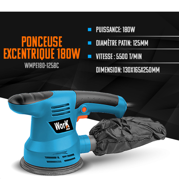Ponceuse excentrique 180W - 125MM