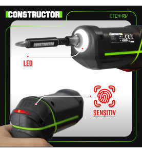 Tournevis rechargeable 4V lithium avec accessoires - 4.5Nm - Constructor