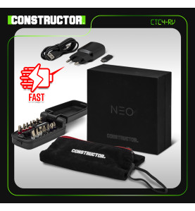 Tournevis rechargeable 4V lithium avec accessoires - 4.5Nm - Constructor