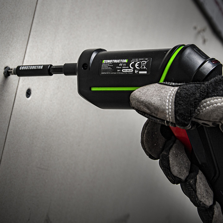 Tournevis rechargeable 4V lithium avec accessoires - 4.5Nm - Constructor