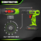 Perceuse visseuse 20V lithium-2 batteries - Chargeur rapide - Constructor