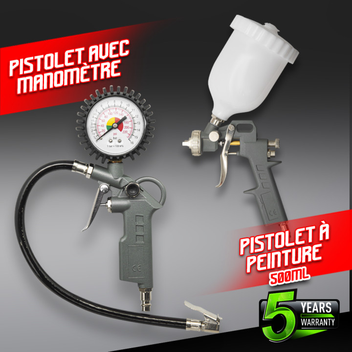 Kit d accessoires 5pcs pour compresseur - Construc