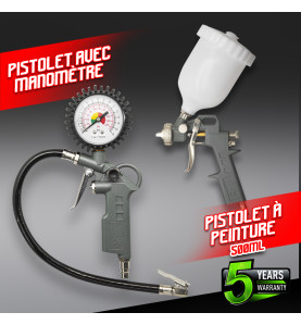 Kit d accessoires 5pcs pour compresseur - Construc