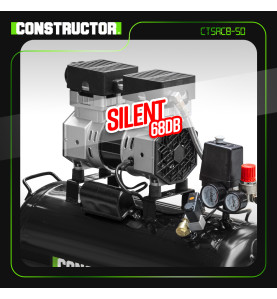 Compresseur 750W - 50L silencieux - 8 bars - Constructor