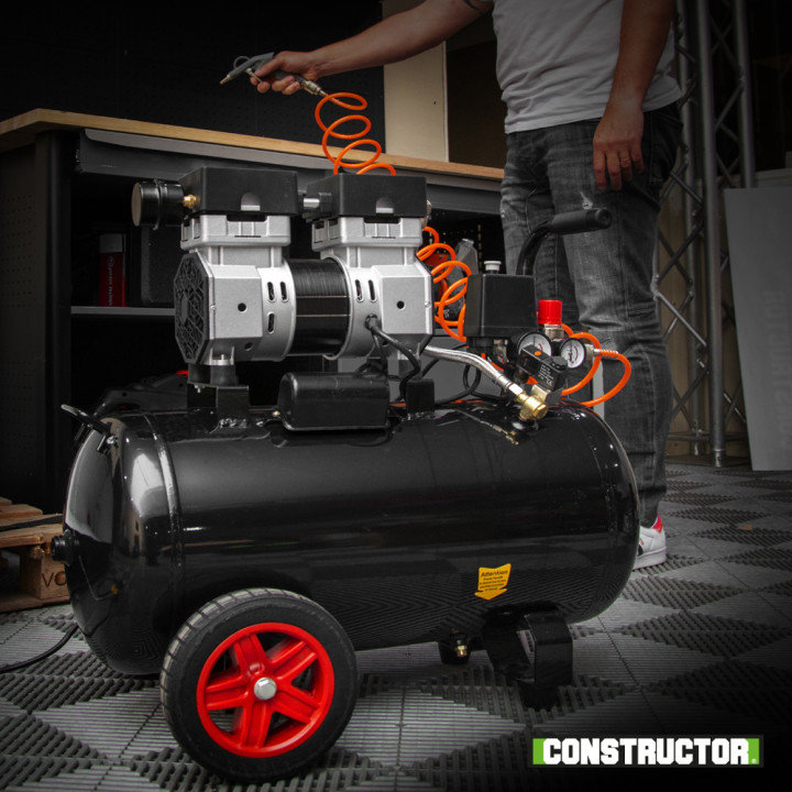 Compresseur 750W - 50L silencieux - 8 bars - Constructor