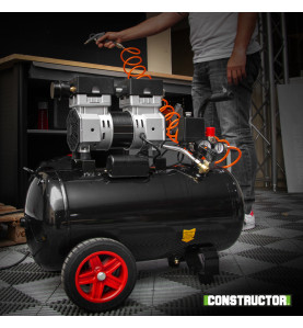 Compresseur 750W - 50L silencieux - 8 bars - Constructor
