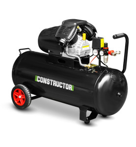 Compresseur à huile 100L bicylindre - 8 bars - 2.2Kw - Constructor