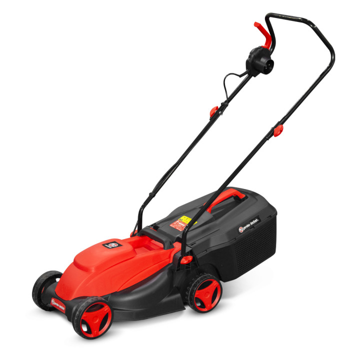 Tondeuse à gazon électrique 1300W - Largeur 32cm, 3 Hauteurs de Coupe, Bac 25L - Elem Garden