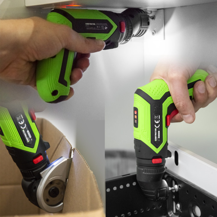 Tournevis rechargeable 4V lithium + accessoires - 4Nm - Coffret de rangement - Constructor