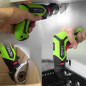 Tournevis rechargeable 4V lithium + accessoires - 4Nm - Coffret de rangement - Constructor
