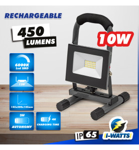 Projecteur led rechargeable 10W - I-Watts