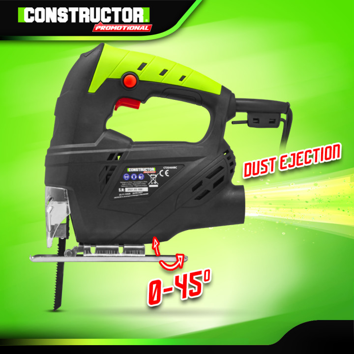 Scie sauteuse 400W - Coupe bois 55 mm et métal 6mm - 1 lame incluse