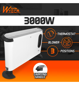 Chauffage mobile 3000W avec soufflerie - 3 positions