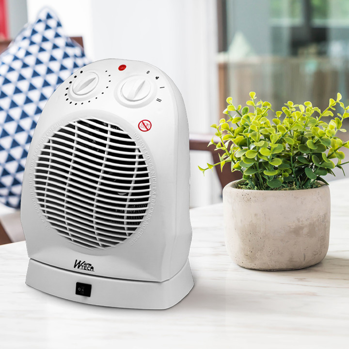 Radiateur soufflant 2000W oscillant avec thermostat - Warm Tech