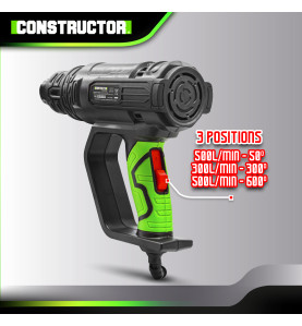 Décapeur thermique 2000W livré en coffret avec 4 accessoires - Constructor