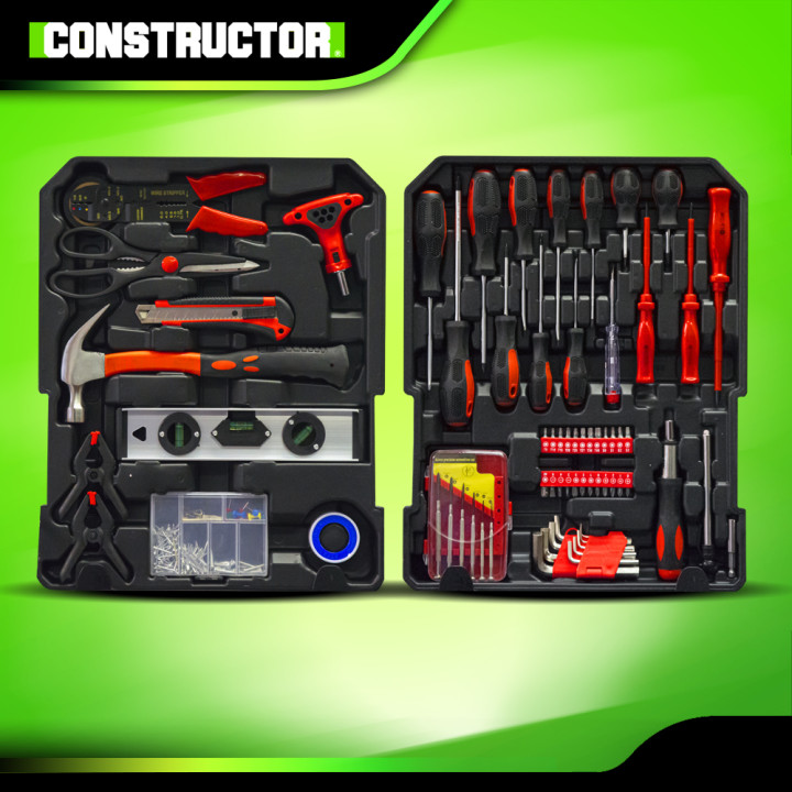 Trolley multi outils 820pcs avec poignée téléscopique - Constructor