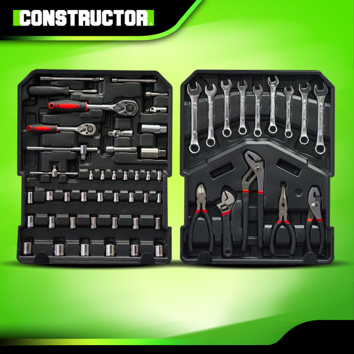 Trolley multi outils 820pcs avec poignée téléscopique - Constructor