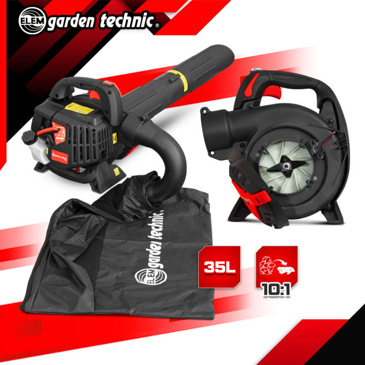 Aspirateur souffleur broyeur thermique 25.4CC - Elem Garden
