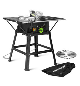 Table scie circulaire 2000W - 254mm - Livrée avec 2 lames (24 et 40 dents) - Constructor