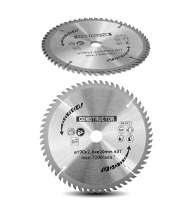 Lame 190mm - 60 dents pour scie plongeante Constructor