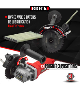 Scie circulaire 1200W double lame multimatériaux