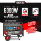Groupe électrogène max 6000W avec roues et prise triphasée - Brick