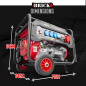 Groupe électrogène max 6000W avec roues et prise triphasée - Brick