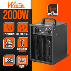 Chauffage d atelier 2000W avec thermostat - Warm Tech