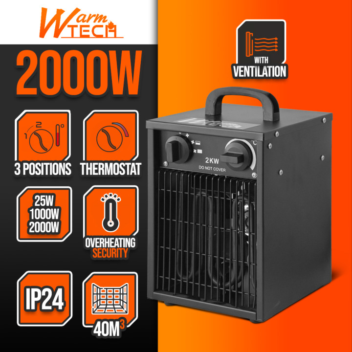 Chauffage d atelier 2000W avec thermostat - Warm Tech
