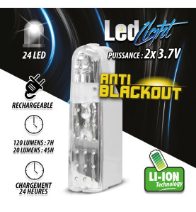 Lampe de secours portative 24 Leds - Anti blackout