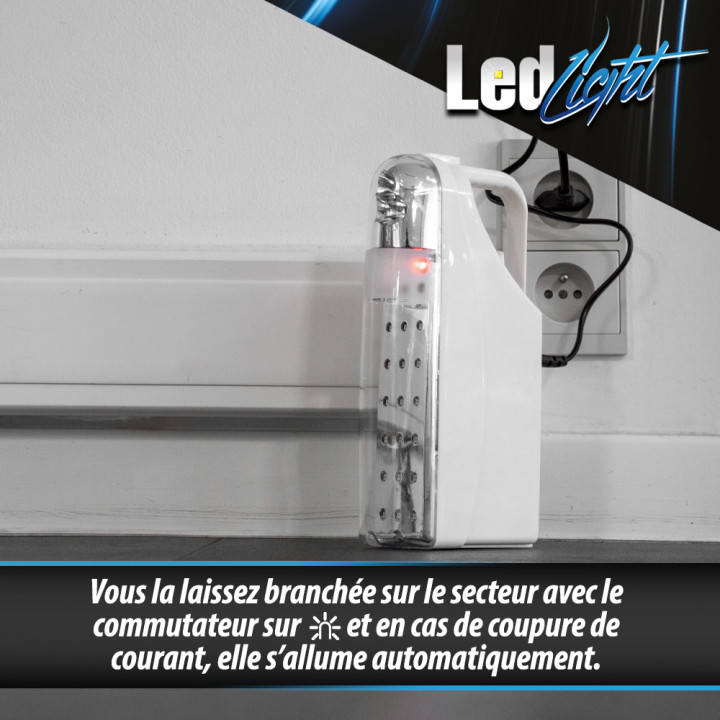 Lampe de secours portative 24 Leds - Anti blackout