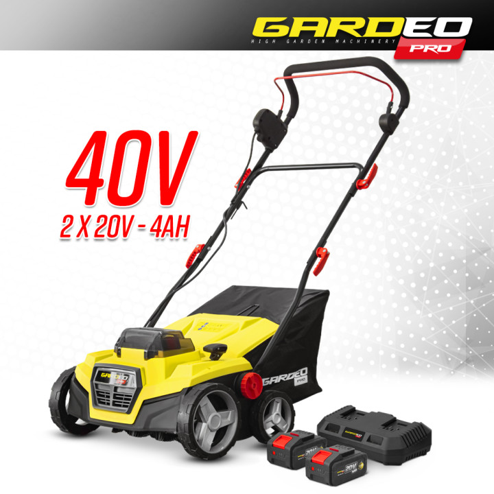 Balayeuse pour gazon synthétique sur batterie - 2 x 20V - 4Ah - Gardeo Pro