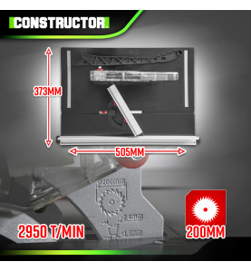 Scie circulaire sur table 800W - Lame 200mm 24 dents  - Constructor
