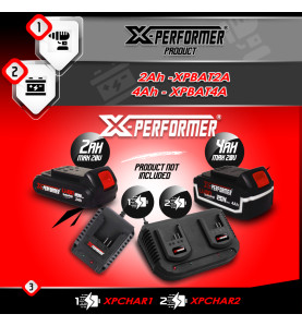 Perceuse visseuse percussion 20V livré sans batterie - X-Performer