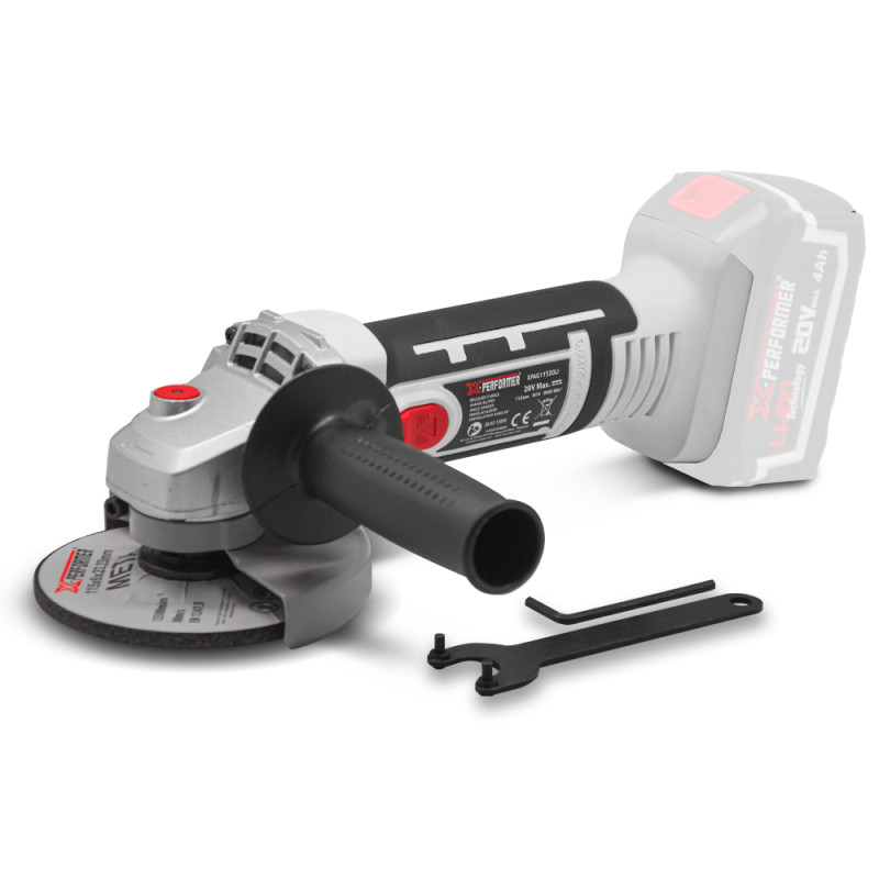 Meuleuse d'angle sans fil 20V - 115mm livrée sans batterie - X-Performer