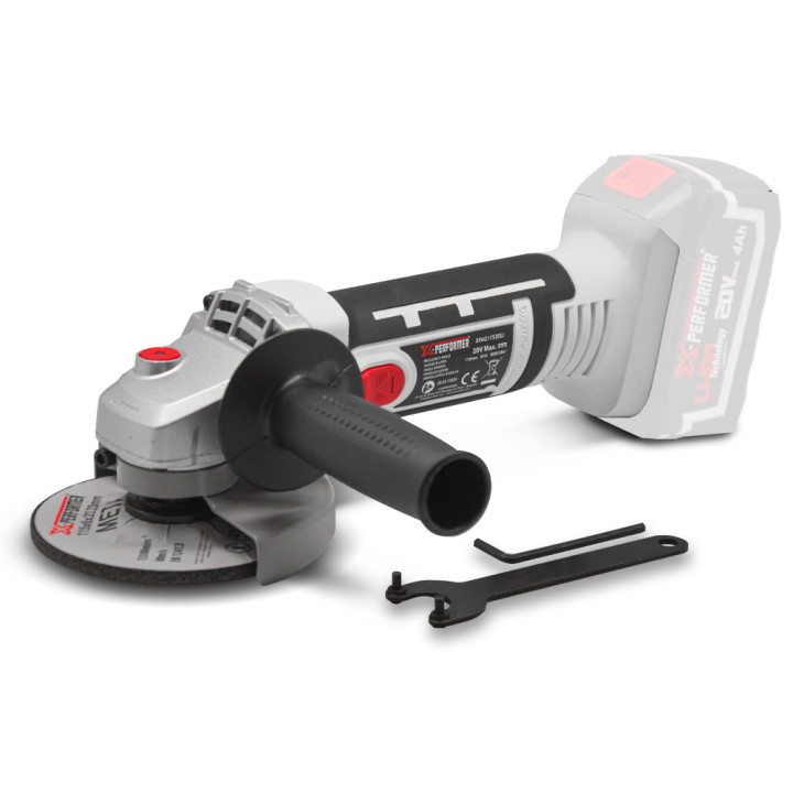Meuleuse d'angle sans fil 20V - 115mm livrée sans batterie - X-Performer