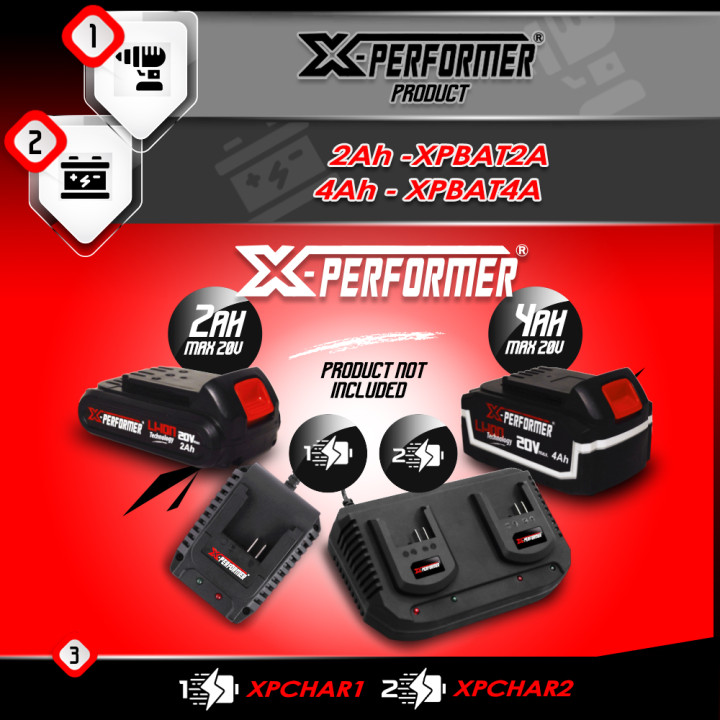Lampe de travail 20V max livrée sans batterie - X PERFORMER