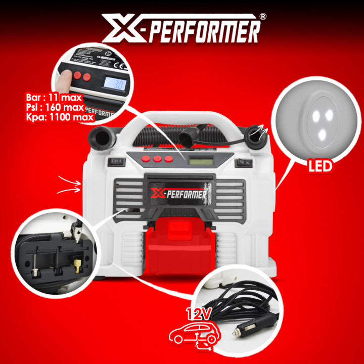 Gonfleur - dégonfleur sans fil 20V livré sans batterie -  X-Performer