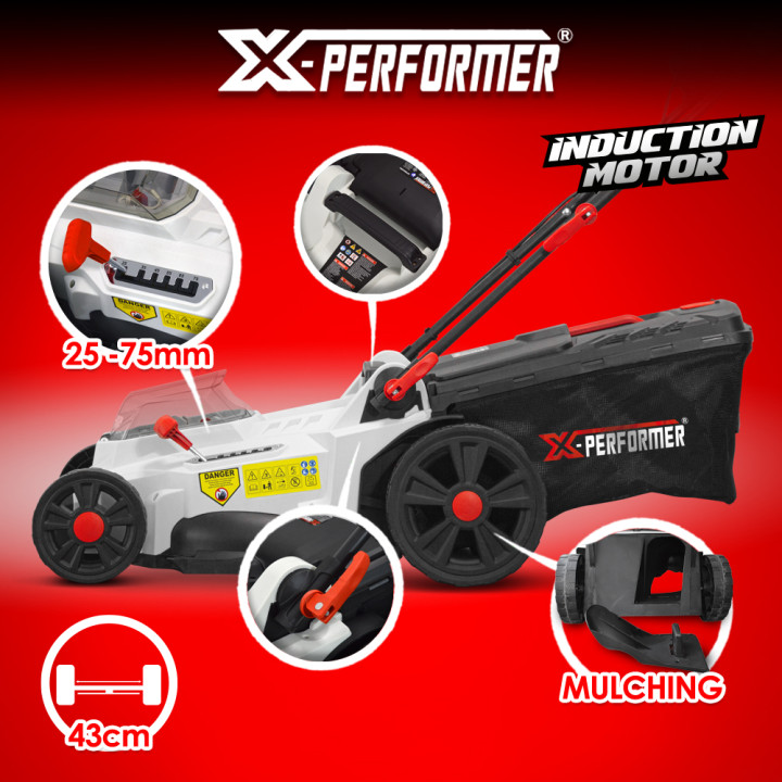 Tondeuse rechargeable 2 x 20V max 43 cm livrée sans batterie - X-Performer