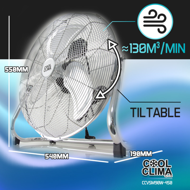 Ventilateur métallique 90W - 45CM