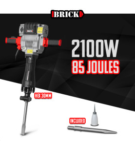 Marteau piqueur PRO 2100W - 85 Joules avec coffret - Brick