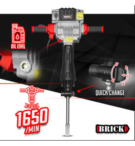 Marteau piqueur PRO 2100W - 85 Joules avec coffret - Brick